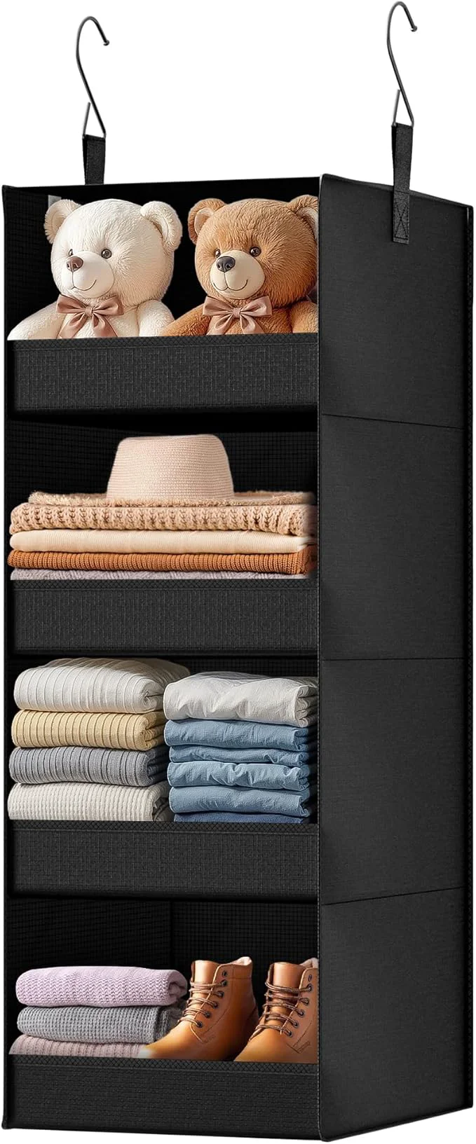 Prestigious GRANNY SAYS 4-Shelf Hanging Organizer Wall Mount Fabric 1-PackAbout ThisOverview Reusable