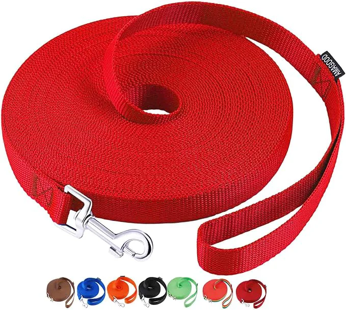 Carefully Designed AmaGood Dog Puppy Obedience Recall Training Agility Lead-15 ft 20 ft 30 ft 50 First-Class