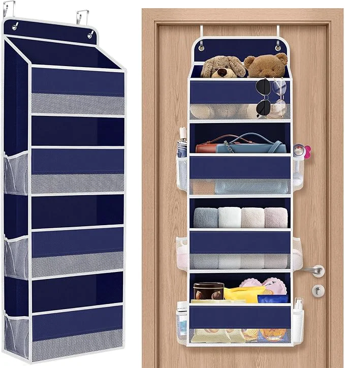 Powerful 1 Pack Over The Door Organizer Hanging Storage Organizer with Clear Window 40lb Ultra Sturdy Large Capacity Room Organizer for Pantry Laundry Bathroom Nursery Closet Blue About ThisOverview Easy-to-Use