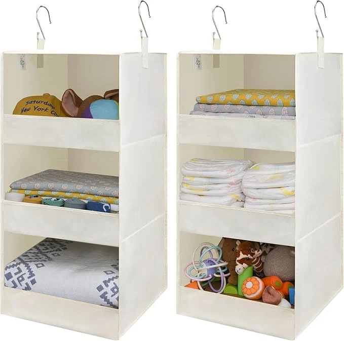 Relaxed GRANNY SAYS 3-Shelf Hanging Organizer Foldable Hanging Closet Storage Closet Shelves Organizer for Camper Beige 29 ½ H X 12 W X 12 D 2-PackAbout ThisOverview Soft