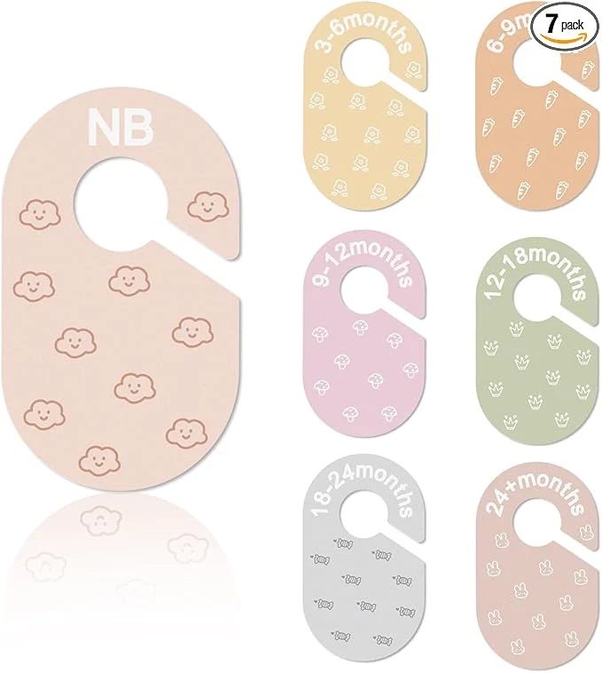 Detailed Baby Closet Dividers Double-Sided Cute Design Baby Clothes Dividers for Closet Baby Clothes Organizer for Sorting Clothing in 7 Sizes from Newborn to 12 MonthsAbout ThisOverview Practical