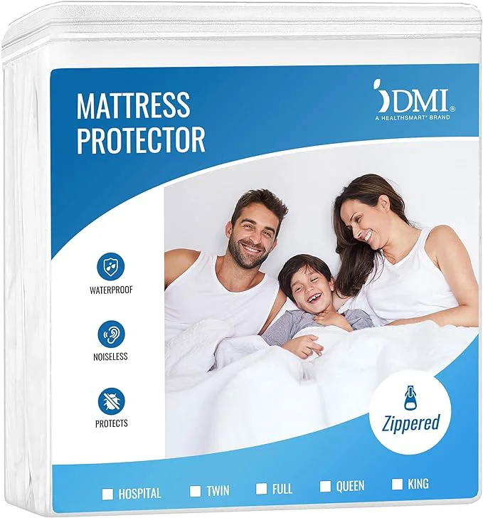 Clean DMI Waterproof Mattress Protector and Mattress Cover Encased Zippered Fit Premium