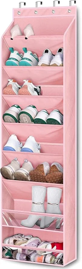 Specialty KEETDY Over The Door Shoe Organizer Fit 20 Pairs Sneakers Large Hanging Shoe Organizer for Closet Door Storage Boots PinkAbout ThisOverview Clean