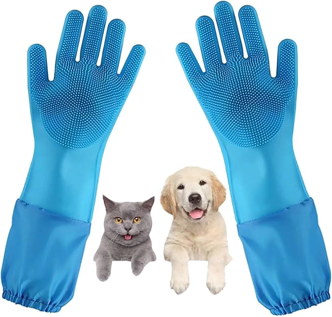 Long-Lasting Dog Washing Gloves Pet Grooming Gloves Classic
