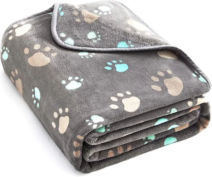 High-Grade Allisandro 350 GSM-Super Soft and Premium Fuzzy Flannel Fleece Pet Dog Blanket Fast