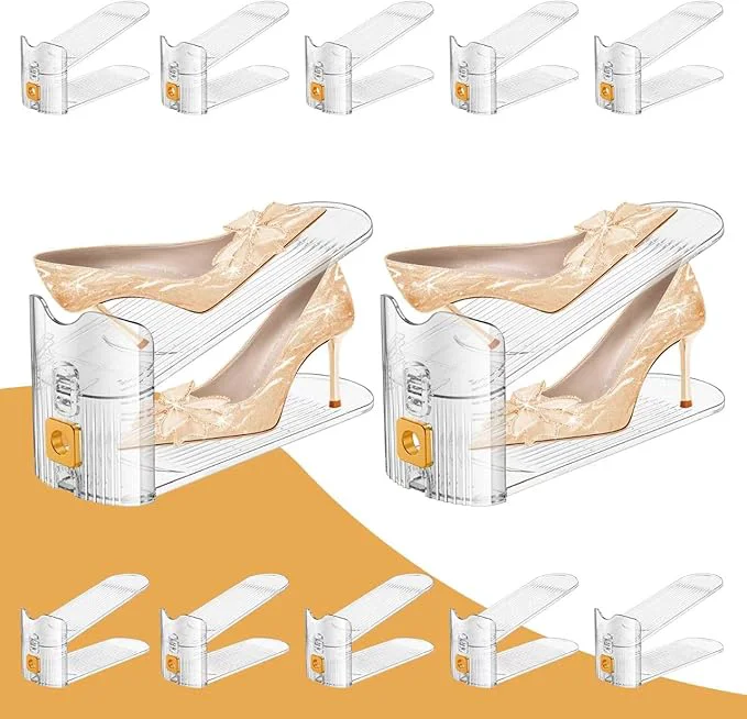 Genuine Shoe Slots Organizer for Closet Shoe Stacker Organizer Double Layer S Recyclable