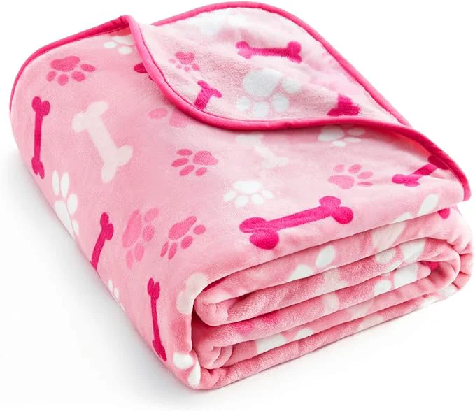 Clean Allisandro Luxurious Dog Blanket 350 GSM Super Fuzzy Microplush Fleece Pet Recyclable