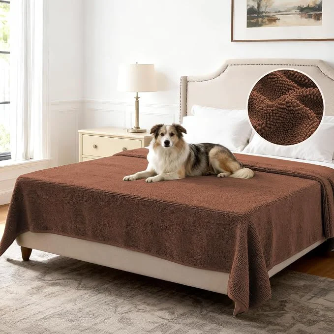 Classic H.VERSAILTEX Non Slip Pet Couch Cover Chenille Dog Bed Protector Thick Soft Solid