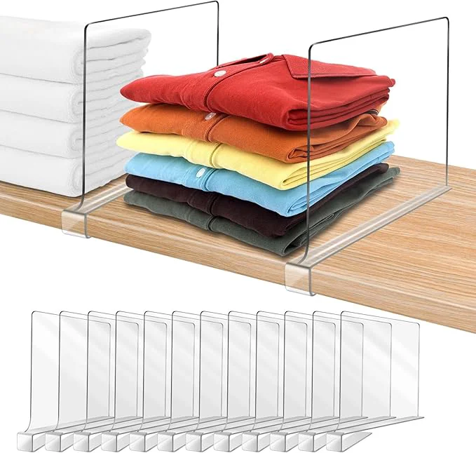 Comfortable Acrylic Shelf Dividers for Closet Organization 16Pack Closet Shelf Divider Closet Dividers for Shelves Shelf Organizer for Closet Shelf Organizer for Wood Closet Separator ClearAbout This Exceptional
