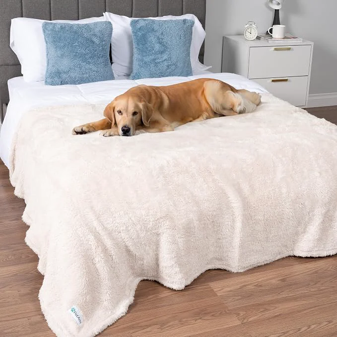 Modern PetAmi Fluffy Soft Dog Cat Blanket Sherpa Fleece Calming Pet Blanket Throw Superior