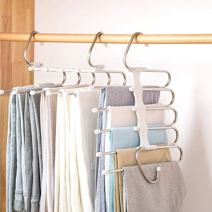 Eco-Friendly Kalimdor Pants Hangers 2 Pack Space Saving Metal Closet Organizer Clothes Pants Hangers Anti-Slip Design Closet Organizers and Storage for Pants Jeans Skirts Scarf LeggingAbout ThisOverview Quality