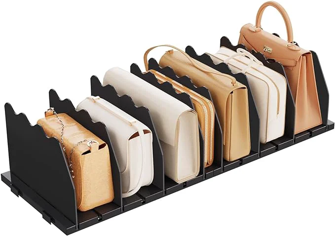 Fine SPACEKEEPER Shelf Divider for Closet Adjustable Purse Organizers Handbag Separators Storage Organizer Bookshelf Separator Dividers in Bedroom Office Kitchen Bathroom BlackAbout ThisOverview Dependable