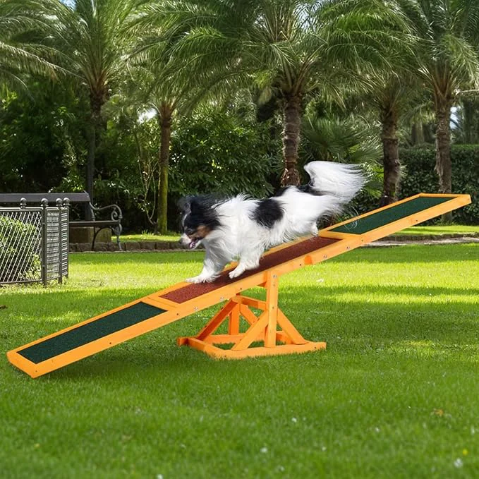 Trusted 71 Dog Agility Seesaw Outdoor for Training and Exercise Wooden Agility Dog Soft