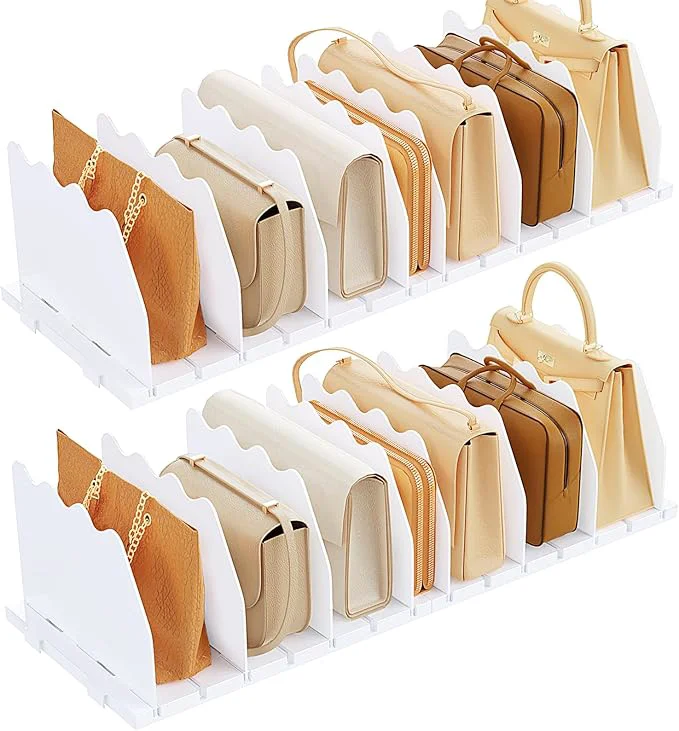 Classic SPACEKEEPER Shelf Divider for Closet 2 Pack Adjustable Purse Organizers Handbag Separators Storage Organizer Bookshelf Separator Dividers in Bedroom Office Kitchen Bathroom WhiteAbout ThisOverview Powerful