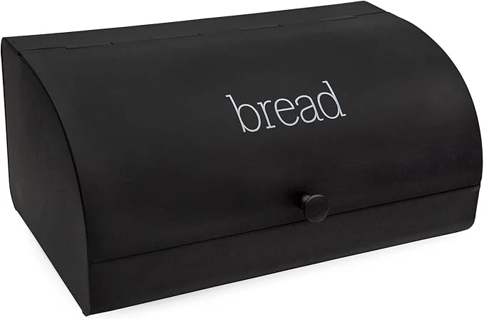 Responsible AuldHome Design Farmhouse Black Bread Box Retro Vintage Style Enamel Countertop Bread BinAbout ThisOverview Fine