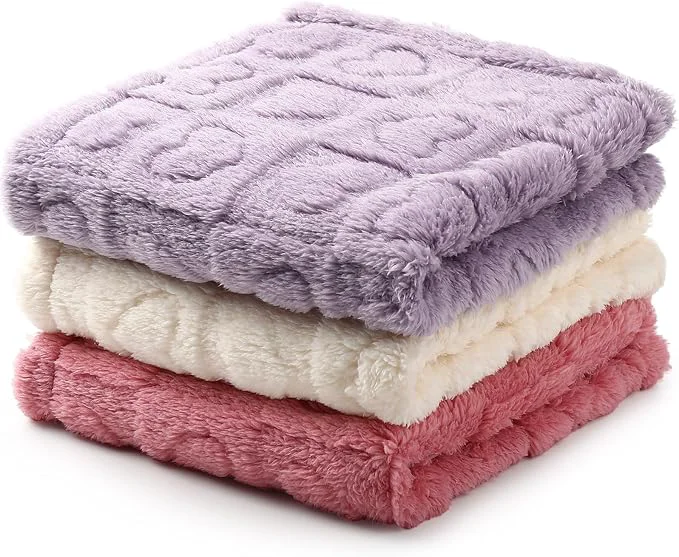 Comfortable Tegeme 3 Pcs Small Dog Blanket 280 GSM Washable Pet Bed Cover Soft Fluffy Puppy Fine