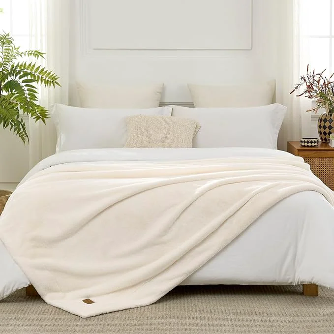 Lightweight Luxury Faux Fur Throw Blanket Twin Ultra Soft Waterproof Pet Blanket Cozy Official