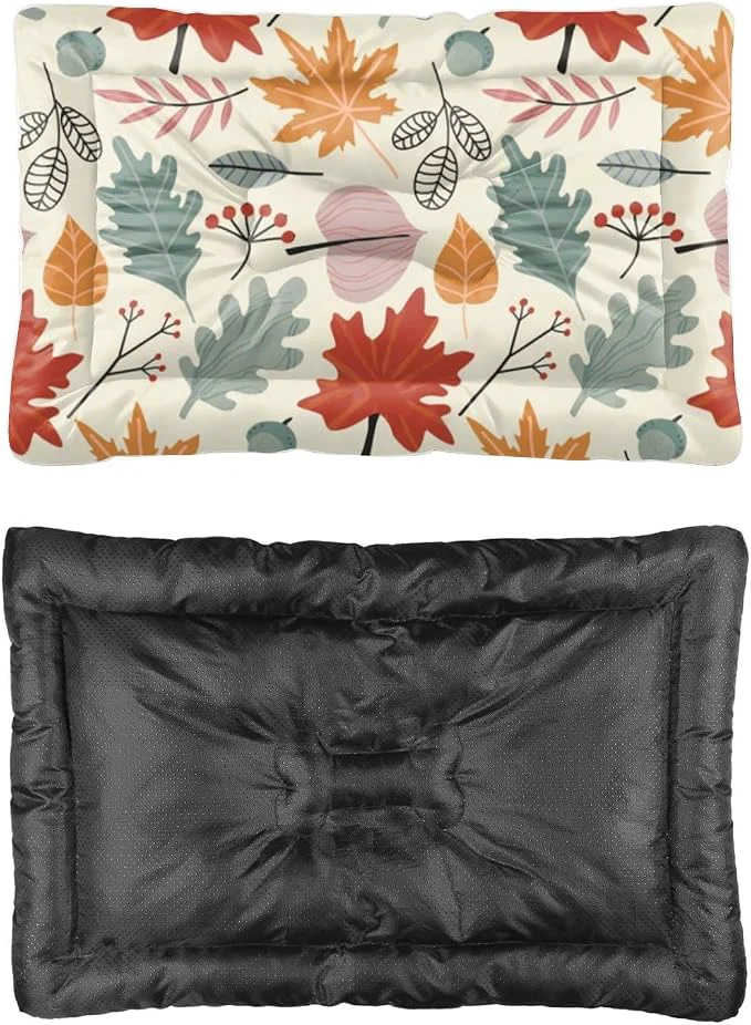 Exclusive Colorful Leaf Seamless Crate Pad Cat Warming Pad Beds Proven