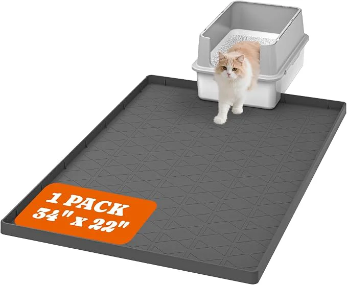 Soft Pawtners Cat Litter Mat Large 34 x 22 Litter Box Mat Non-Slip Kitty Litter Responsible