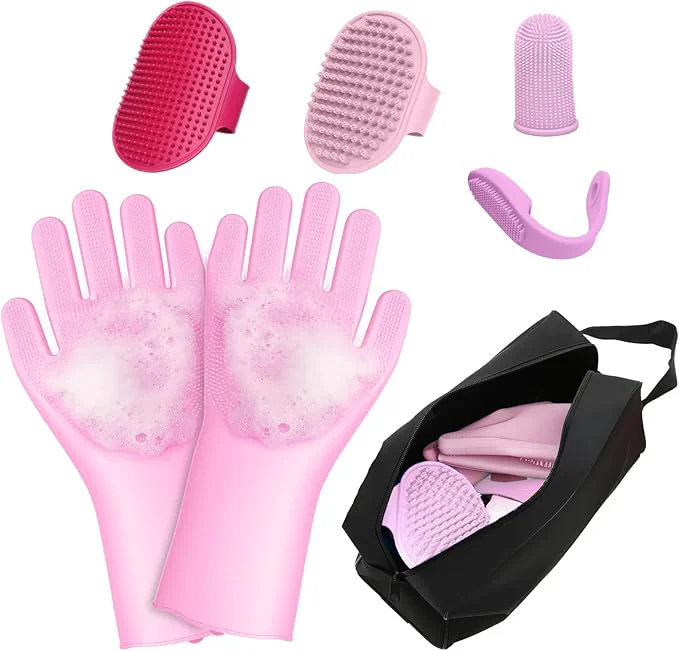 Top-Quality 7-Piece Pet Grooming Kit with Storage Bag Portable Bathing Set Healthy