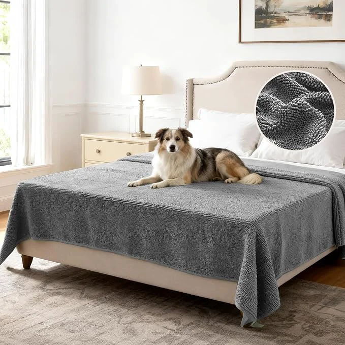 Comfortable H.VERSAILTEX Non Slip Pet Couch Cover Chenille Dog Bed Protector Thick Soft Traditional