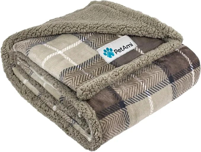 Premium Material PetAmi Dog Blanket for Bed XL Pet Blanket Large Dogs Fleece Furniture Couch Recyclable