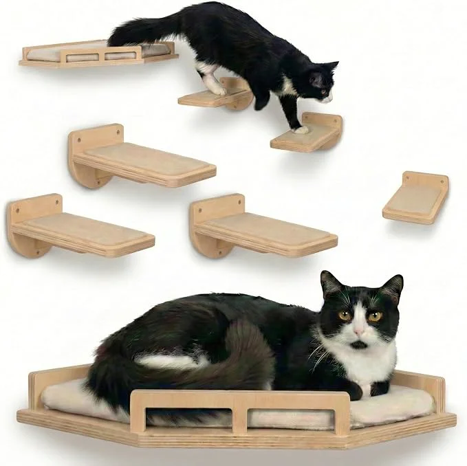 User-Friendly INICIO Cat Wall Shelves Durable