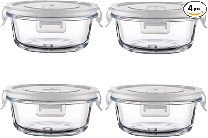 Luxury 4PC Square Glass Containers With Lids transparent About ThisOverview Effective