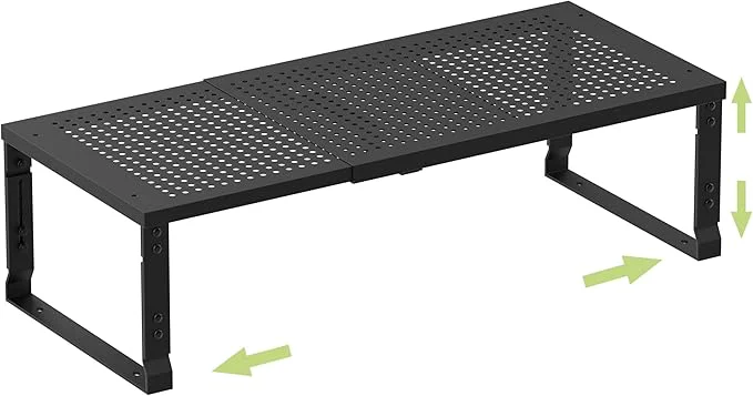 Effective Heavy-Duty Adjustable Metal Shelf Organizer - Expandable Stackable Pantry Storage Rack for Kitchen Bathroom RV Cabinets 1 Pack Black Large About ThisOverview Casual