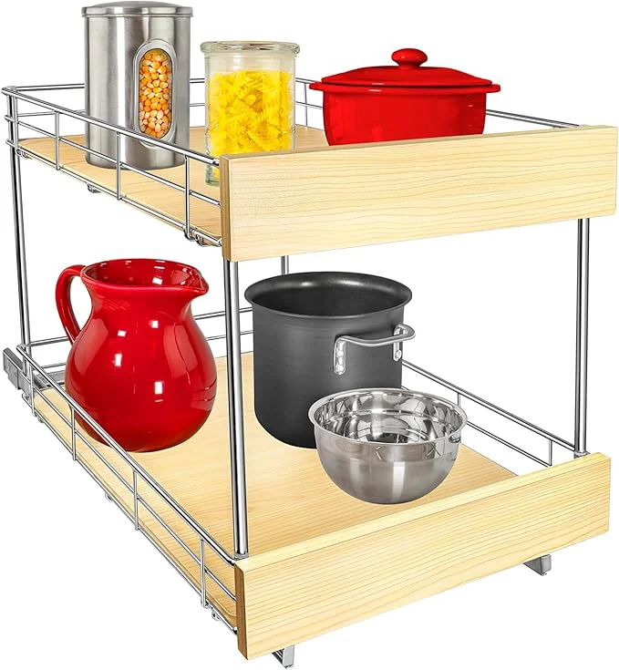 Reusable LYNK PROFESSIONAL® SELECT™ Pull Out Cabinet Organizer - 14 x 21 - Slide Out Cabinet Organizer for Kitchens - Sliding Shelves - Pull Out Drawer Pots and Pans Storage - Lifetime Ltd Warranty - 2 TierAbout ThisOverview Trusted
