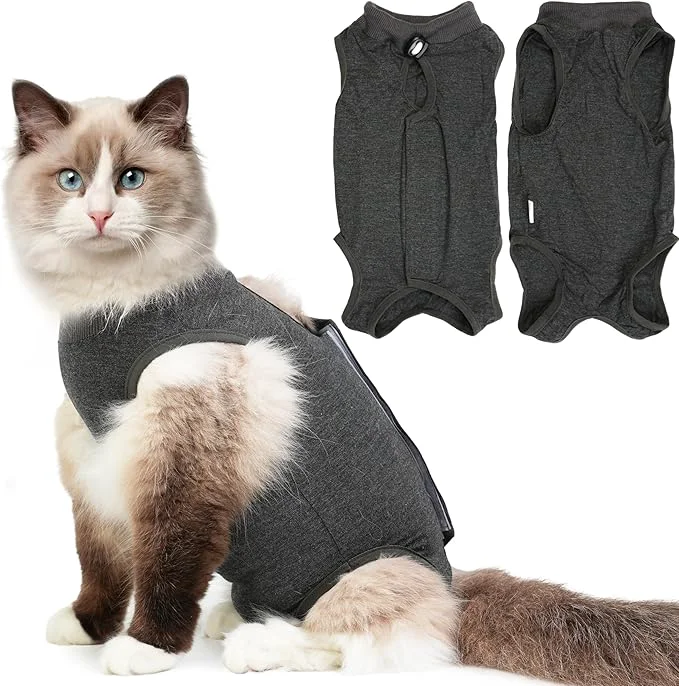 Unique Cat Recovery Suit for Spay Abdominal Wounds Kitten Onesie Bodysuit for Cats Stylish