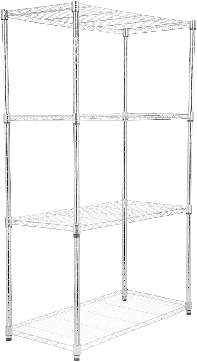 Next-Generation Whitmor 4 Tier Storage Shelves Heavy Duty with Wheels 400 lbs Capacity per Shelf Max 1600 lbs Total Adjustable Steel Organizer for Garage Kitchen Bathroom 36 L x 18 W x 59 H ChromeAbout ThisOverview Top-Quality