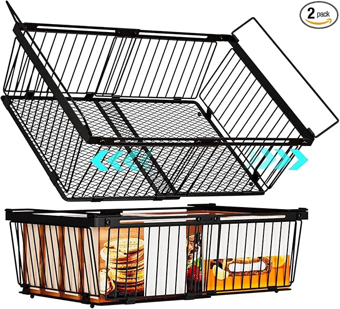 Solid Large zer Organizer Bins，Upgraded Bottom Leak-Proof net，Fit 10 to 20 Cu.Ft Deep zer，2 Pack， Expandable Stackable Chest zer Organizer Bins for Fridge Deep zer CabinetAbout ThisOverview Contemporary
