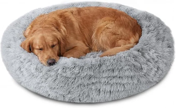 Sustainable JOLLYVOGUE Calming Dog Bed Medium Size Dog Anti-Anxiety Donut Medium Dog Bed Practical
