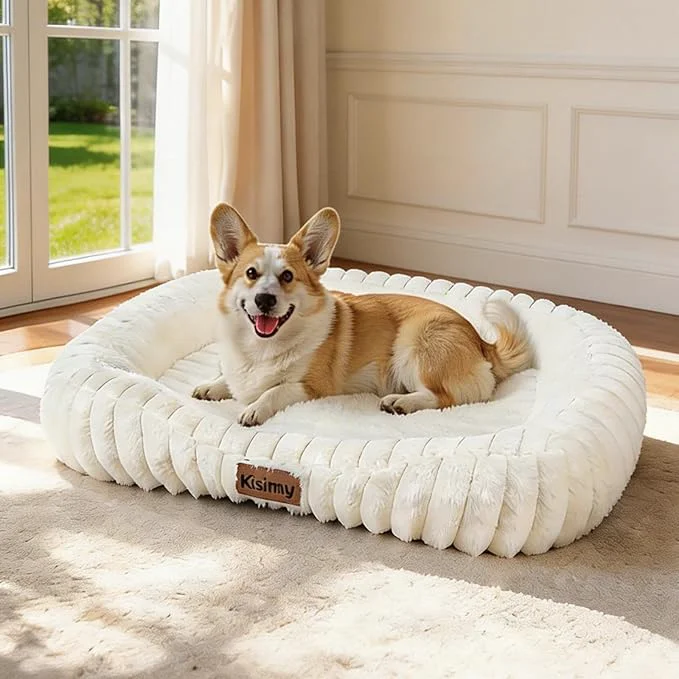 Authentic Dog Bed for Large Dogs – Comfort-Sided Calming Pet Bed User-Friendly