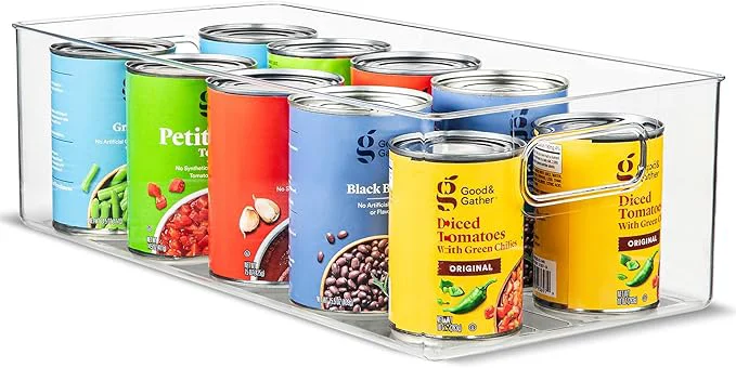 Pure Plastic Food Storage Clear Container Bin with Handles for Organizing Kitchen Pantry Refrigerator zer Pantry Cabinet Closet Bathroom. 16 x8 x5 About ThisOverview Crafted