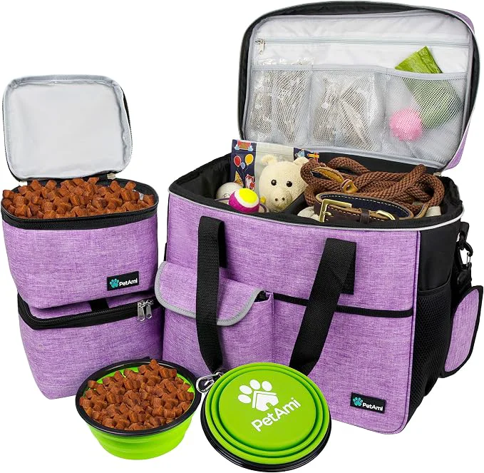 Proven PetAmi Dog Travel Bag Travel Pet Bag Organizer Dog Food Travel Bag High-End