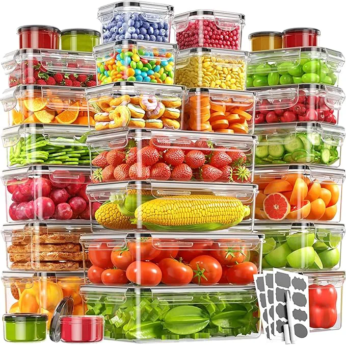 Smart 56 Piece Food Storage Containers with Lids 28 Containers 28 Lids BPA- Plastic Food Containers for Kitchen Storage and Organization Leak Proof Meal Prep Container Includes Labels PenAbout ThisOverview Artisan