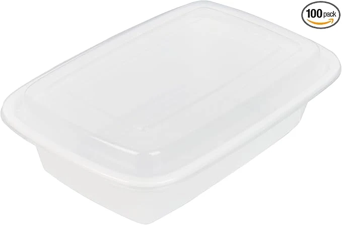 Secure Restaurantware-Asporto 38 Ounce Take Out Containers 100 Food Containers With Lids - Microwavable Disposable White Plastic To Go Boxes For Food No BPA For Take Out And DeliveryAbout ThisOverview Expertly Made