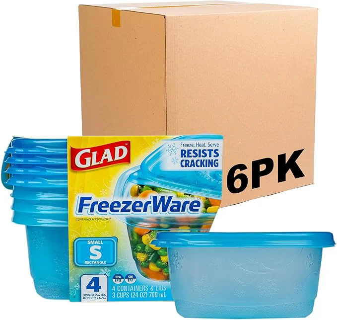 Enhanced Glad GladWare zerware Food Storage Containers - Small Rectangle - Meal Container Holds up to 24 Ounces of Food - Lock Tight Seal 4 Count - 6 PackAbout ThisOverview Sophisticated