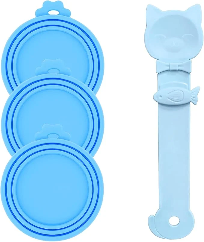 Premium Cat Treat Spoon 3 Pcs Can Lids Cat Strip Feeder Squeeze Innovative