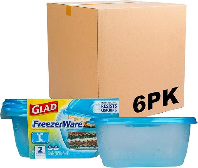 Convenient Glad GladWare zerware Food Storage Containers - Large Rectangle - Meal Container Holds up to 64 Ounces of Food - Lock Tight Seal 2 Count - 6 PackAbout ThisOverview Comfortable