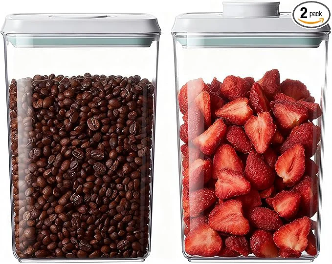 Environmentally Friendly Pop Food Storage Containers Set Airtight Food Storage Containers with Pop Lids Kitchen Pantry Organization and Storage BPA 2 x 2.8QtAbout ThisOverview Luxury