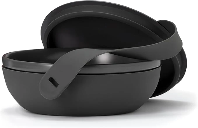 Optimized W P Porter Ceramic Bowl Lunch Container w Protective Non-slip Exterior Charcoal 1 Liter Lid Snap-tight Silicone Strap Food Storage Bento Box Meal Prep BPA- CeramicAbout ThisOverview Smart