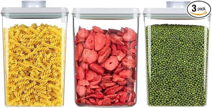 Secure Pop Food Storage Containers Airtight Food Storage Containers Set with Lids Kitchen Pantry Organization and Storage Stackable BPA 3 x 1.2QtAbout ThisOverview Trendy