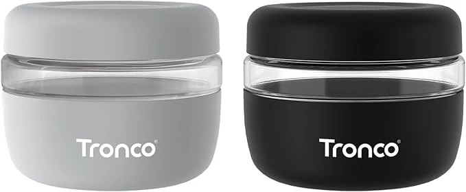 Fast Tronco 16 oz Glass Food Storage Containers with Lids Airtight Leak Spill Proof Glass Lunch Bowls for Meal Prep Salad Yogurt Soup Stew Microwave Dishwasher Safe BPA- Set of 2About ThisOverview Original Design