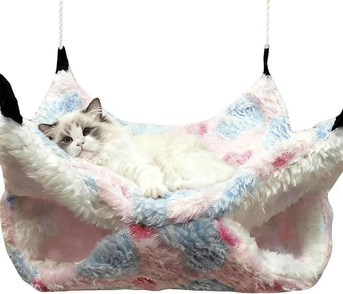 Comfortable Cat Hammock for Cage Soft Warm Hanging Bed for Kitten Guinea Pig Chinchilla Casual