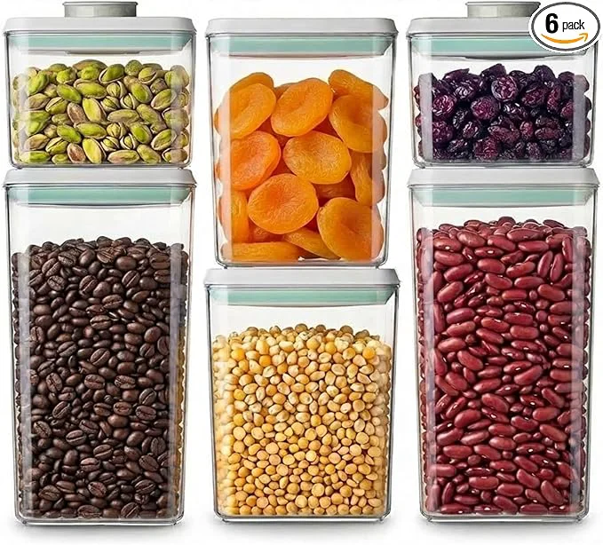 Lightweight Pop Airtight Food Storage Containers Set with Lids 6 Pcs Stackable One Button Opening Food Containers Kitchen Pantry Organization and Storage BPA Stackable Ce Container 0.5 1.2 1.8qt 2About ThisOverview Detailed