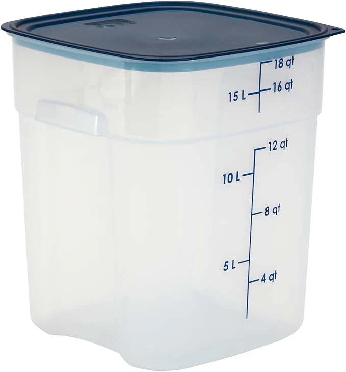 Durable Cambro FreshPro 18 Quart QT Food Storage Container with Lid Restaurant Grade - for Food Prep Commercial Kitchen Pet and Dog Food Container Translucent About ThisOverview Elegant