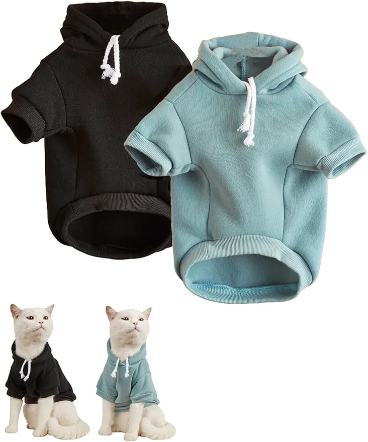Authentic QWINEE Basic Dog Hoodie Sweatshirt Puppy Sweater Warm Cat Costumes Pet Clothes Original